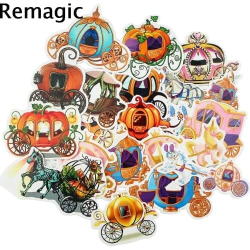 18pcs Pumpkin Car Cartoon Cartoon Children Stickers Skateboard Guitar Suitcase Girls Waterproof scrapbooking Sticker Kid Toy