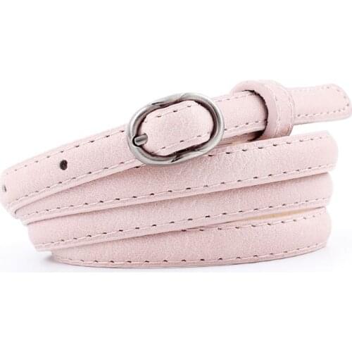 New Woman Fashion Belt Female Waist Belts Luxury Strap Silver Pin Buckle Belts for Lady Thin Skinny Waistband Jeans Dress Belt