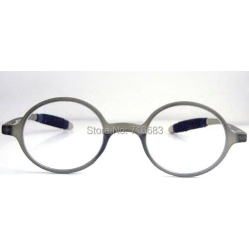 Agstum TR-90 Round ultra-light Grey Men Eyeglass Frame Reading glasses Vintage Retro Magnifying Reader For Near Strength +1 +1.0