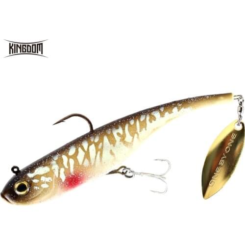 Kingdom Fishing lures 200mm 52g Soft Baits With Spoon Sinking Good Action Artificial Bait PVC Soft Lures