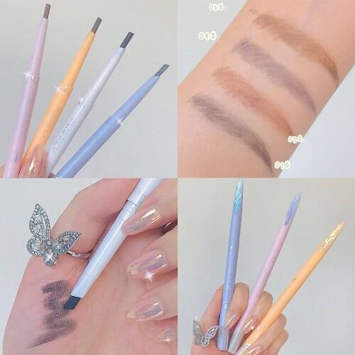 MAFFICK Ultra-fine Double-headed Eyebrow Pencil Waterproof Sweat-proof Long-lasting Makeup Eyebrow Pen Easy Wear Comestic TSLM2