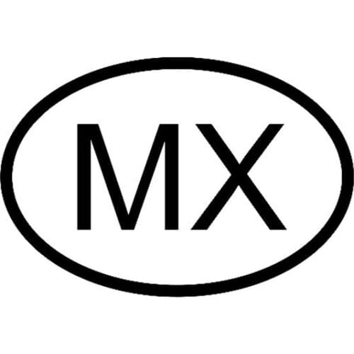 JuYouHui Exterior Accessories Decal Interesting MX MEXICO COUNTRY CODE OVAL Car Sticker KK Vinyl Motorcycle Laptop Decals