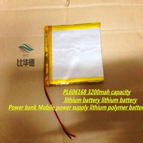Power bank Mobile power supply lithium polymer battery PL606168 3200mah capacity lithium battery lithium battery