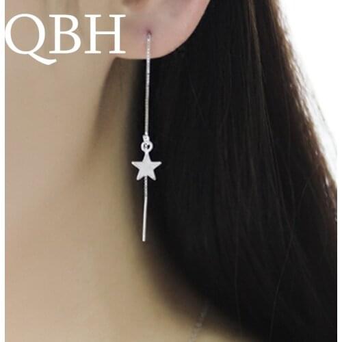 New Fashion Boucles Long Star Chain Tassel Ear Line Drop Earring Women Jewelry Dangle Pendientes Brincos Mujer oorbellen
