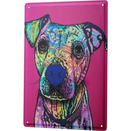 SINCE 2004 Tin Sign Metal Plate Decorative Sign Home Decor Plaques Animal Shelter Pitbull
