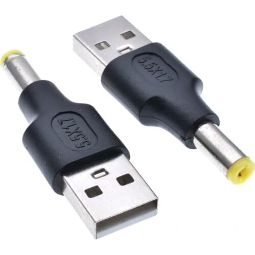 1pc USB Power Plug Converter To 5.5*2.5 4.0*1.7 5.5*1.7 2.5*0.7 3.0*1.1 mm DC Jack Adapter Connector for Router Mini Fan Speaker