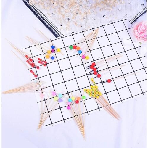 100 Pcs NEW 12cm Disposable Bamboo Fork Party Buffet Decoration Fruit Desserts Food Cocktail Sandwich Fork Stick Pick Wholesale
