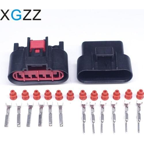 5sets 6pin auto wiring harness plug cable sealed plastic connector