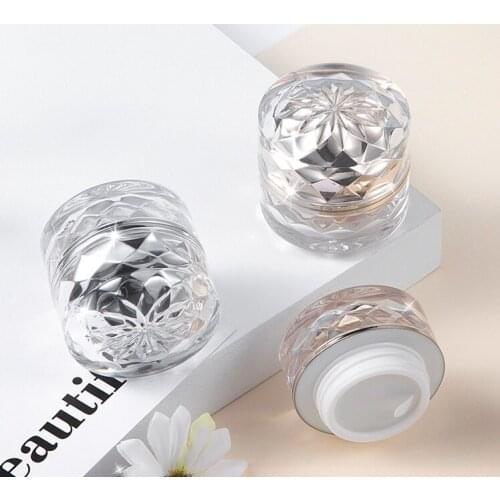 7g Acrylic Cosmetic Cream Jar Face Cream Lip Balm Bottle Makeup Container Gold/Silver Color WB2760
