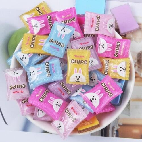 8pcs Simulated Rabbit Candy Polymer Slime Box Toy For Children Charms Modeling Clay DIY Kit Accessories Kids Plasticin Gift