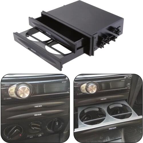 Car Cup Drink Holder Storage Box Organizer Double Din Radio Pocket Car Front Cup Holders Drink Bottle Stand CX-28 Radio Pocket