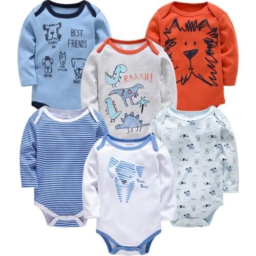 Honeyzone 6pcs Toddler Boy Clothes Fashion Bodysuit Full Sleeve Боди Для Мальчиков Nascido Newborn Baby 0-24M Ropa Bebe Niño