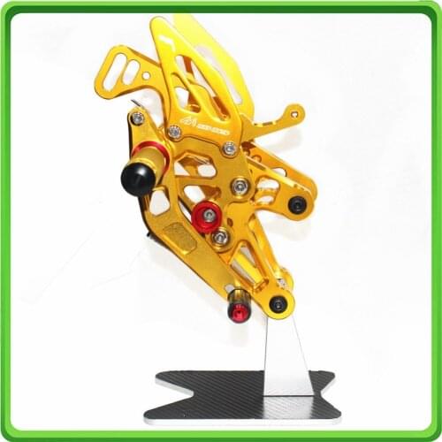 CNC Adjustable Rearsets Rear set sets Footrest Foot Rest Pegs for BMW S 1000 RR S1000RR 2017 & S 1000 R S1000R 2017 Gold