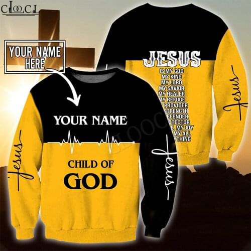 CLOOCL Christian Jesus Catholic DIY Customize Name 3D Print Men Women Sweatshirt Hip Hop Streetwear Outerwear Crewneck Tops