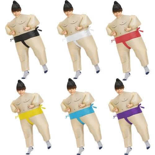 Kids Sumo Cosplay Costume Halloween Fancy Inflatable Costume Carnival Party Suit Birthday Special Gift Purim Sumo Clothes