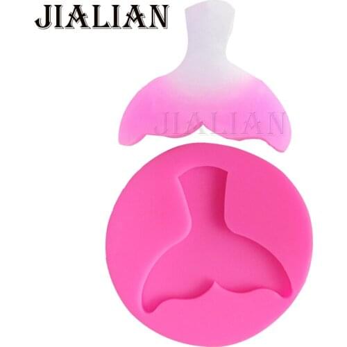 DIY Christening Mermaid Tail Silicone Mold Fondant Cake Decorating cooking Tools Fish Fork tail baking tools for cakes T0935