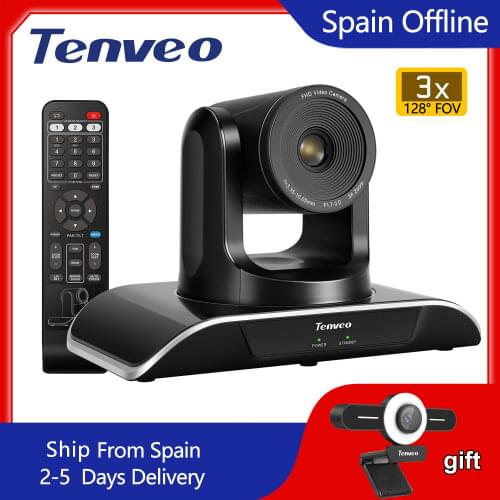 [EU Stock] FREE TAX Tenveo Rotatable Screen Ptz Video Cam VHD3U 3X Optical Zoom Video Conference Camera HD 1080p USB Output