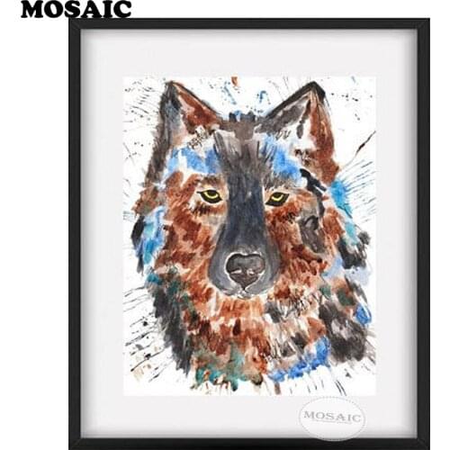 PHOTO custom Diamond Painting,Cross Stitch,bead Embroidery Diamond Mosaic wolf 3d Picture of Rhinestones Crafts wall art