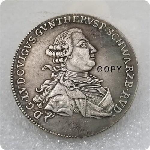 COPY REPLICA 1768 German states (Schwarzburg-Rudolstadt) 1 Thaler Ludwig Gunther II coin COPY FREE SHIPPING