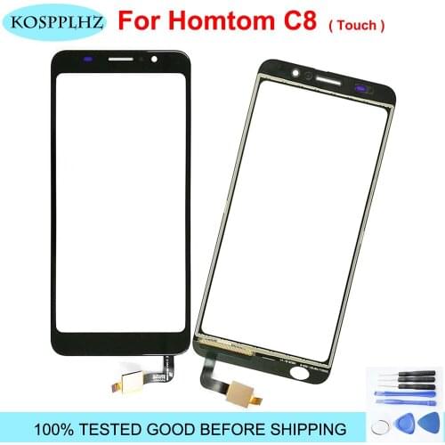 KOSPPLHZ 5.5 inch Homtom C8 Touch Screen Glass 100% Guarantee New Glass Panel Touch Screen C 8 + tools