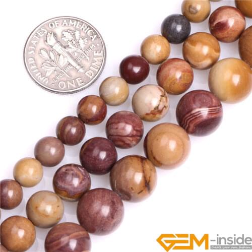 6mm 8mm 10mm Round Natural Yellow Sunset Mookite Jaspers Natural Stone Beads DIY Loose Beads For Jewelry Making Strand 15 Inch