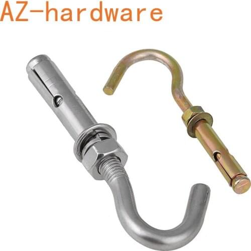 304 stainless steel expansion screw hook expansion hook well cover inspection well net pull explosion hook m6m8m10m12 2Pcs
