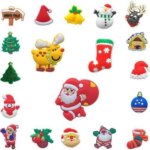1PCS PVC Magnetic stickers cute Christmas series cartoon Magnets Souvenir for party Home Furnishing decor Refrigerator label