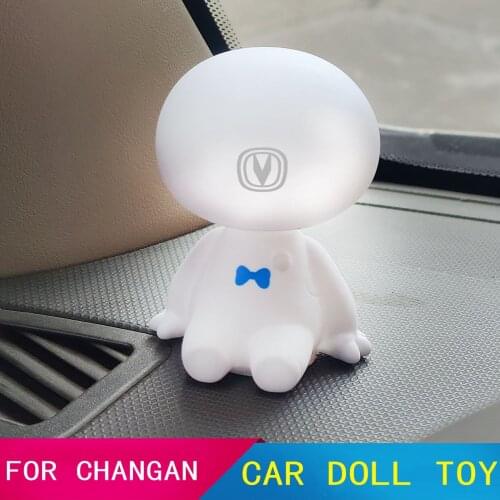 Cartoon Shaking Head Figure Car Ornaments Decorations Big Hero Doll Toys For Changan autom cs15 cs35 cs55 cs75 cs85 cs95 hunter