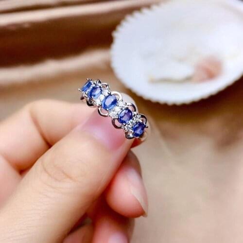 Attractive sapphire gemstone ring man silver ring wiht blue gem natural gem 925 sterling silver party birthday gift