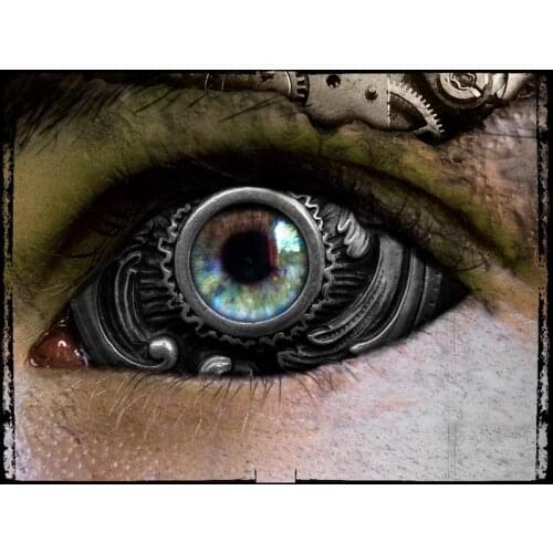 5D Diy Diamond Painting Steampunk Eye Cross Stitch Kit Full Drill Embroidery Mosaic Art Picture of Rhinestones Decor