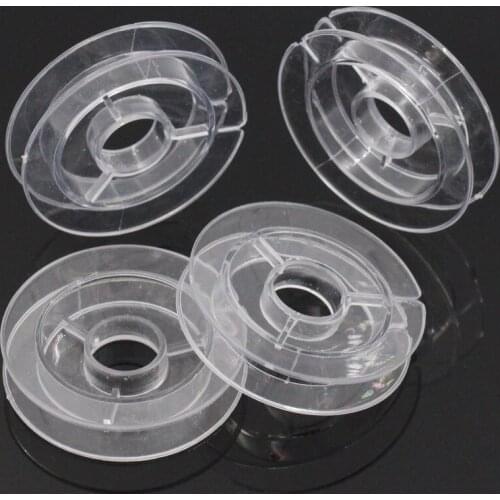 20Pcs Transparent Plastic Empty Sewing Bobbins Acrylic Spools For Beading Wire Thread String Sewing Tools 50mm