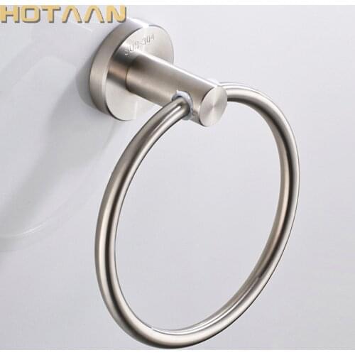 Wall mounted Bathroom towel holder, SUS 304# Stainless steel Wall-Mounted Round Towel Rings ,Towel Rack,YT-10391