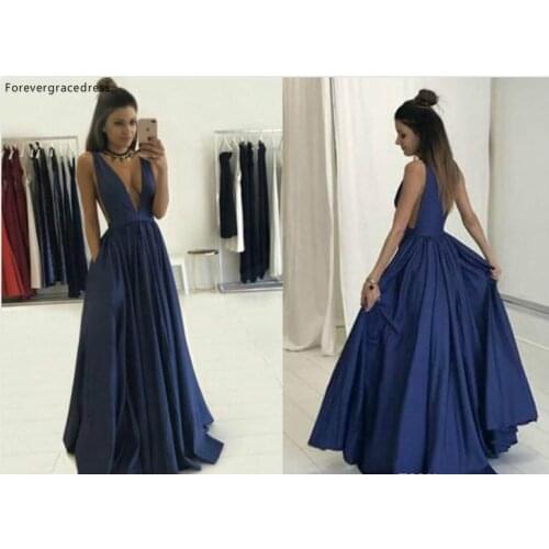 Newest Sexy Deep V Neck Evening Dress Sleeveless Backless Formal Holidays Wear Graduation Party Gown Custom Made Plus Size