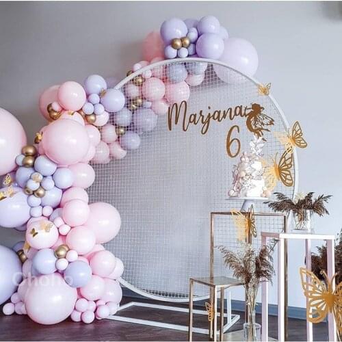 Ohoho Macaron Pastel Pink Purple Balloon Garland Arch Kit Girl Birthday Decoration Baby Shower Anniversary Party Globos Supplies