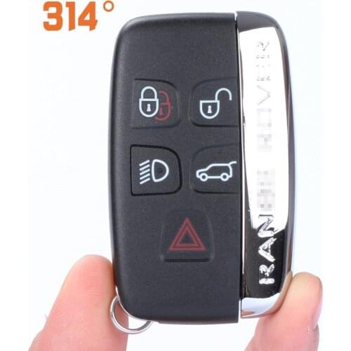Five-button Black Car Key Smart Card Remote Control Key Shell Suit For Land Rover Land Rover Range Rover Aurora Jaguar XFJF