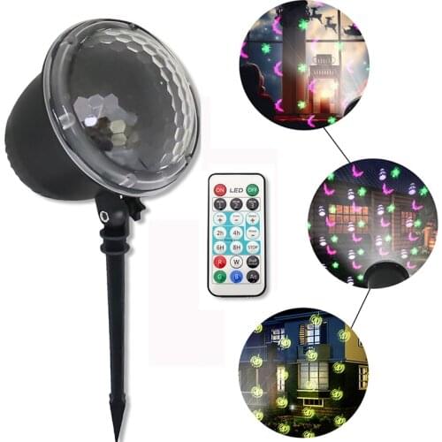 Halloween Christmas Projector Lights Waterproof IP65 Outdoor Landscape Projection Light Skull Spider Bat Pumpkin Display Decor