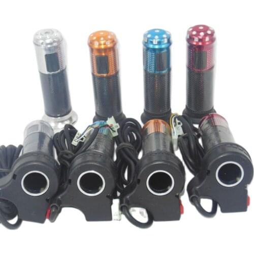 Electric motorcycle aluminum alloy gas handle electric bicycle throttle with 3 speed switch