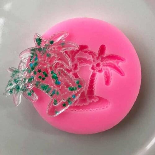 Sun Coconut Tree Silicone Mobile Phone Epoxy Mold Decoration DIY Mold XGY-88