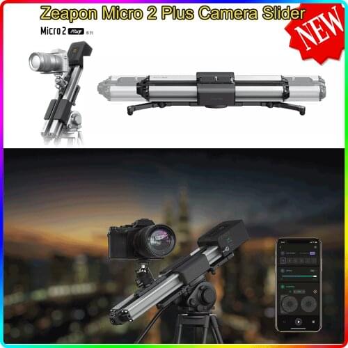 New Motorized Micro 2 Plus Camera Slider Portable Travel Distance 54cm/21.2in 4.5kg All-Direction Capacity 39 Decibels Motor