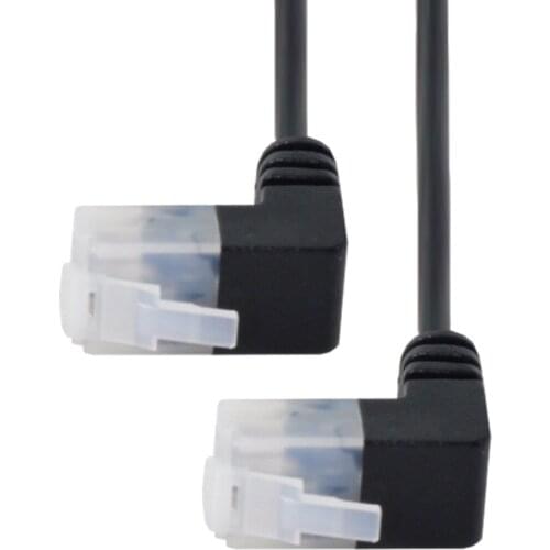 Ultra Slim Cat6 Ethernet Cable RJ45 Up Angled 25cm UTP Network Cable Patch Cord 90 Degree Cat6a Lan for Laptop Router TV BOX
