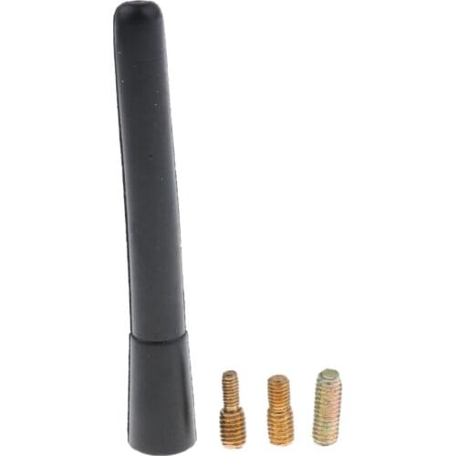100mm Universal Fit Stubby Car Antenna AM/FM Radio Aerial Mast Screw Black