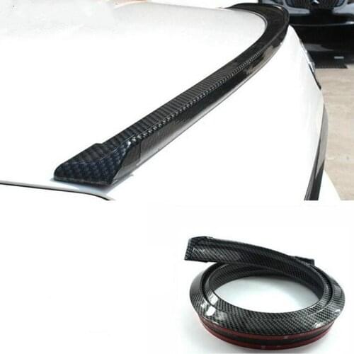 Universal Racing Carbon Fiber Rear Spoiler Wing Car Automotive Tail rubber Sticker For Honda For BMW VW GOLF 4 5 6 7 Opel Astra