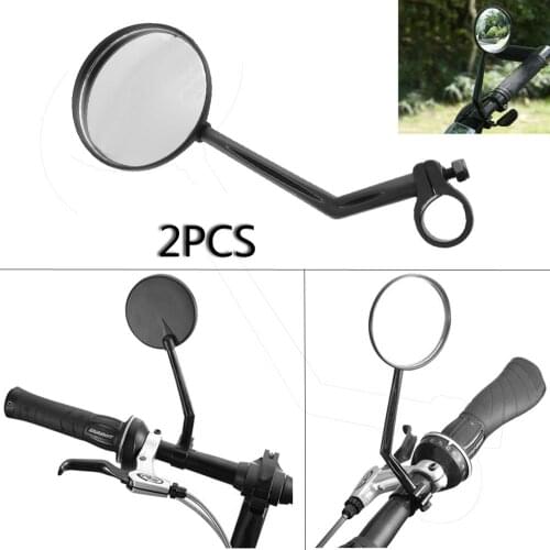 2pc Universal Bike Bicycle Cycling Mtb Mirror Handlebar Quality Bike Bicycle Handlebar Flexible Rear Back View Rearview Mirror#3