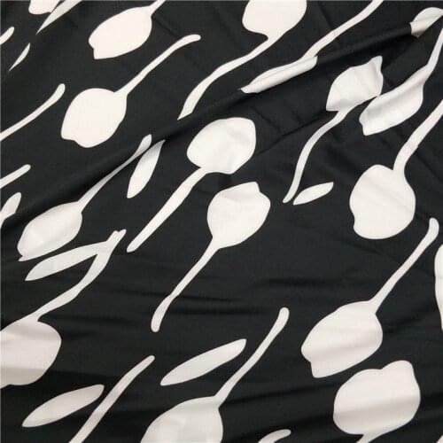 On Sale Flower Chiffon Dress Material Tulip Elegant Not See Through Chiffon Fabric DIY Fabric Chiffon Textile 1 Yard