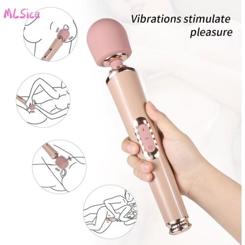 Female G Spot Massager Clitoris Stimulator Huge Magic Wand Vibrators for women, USB Charge Big AV Stick Adult Sex Toys for Woma