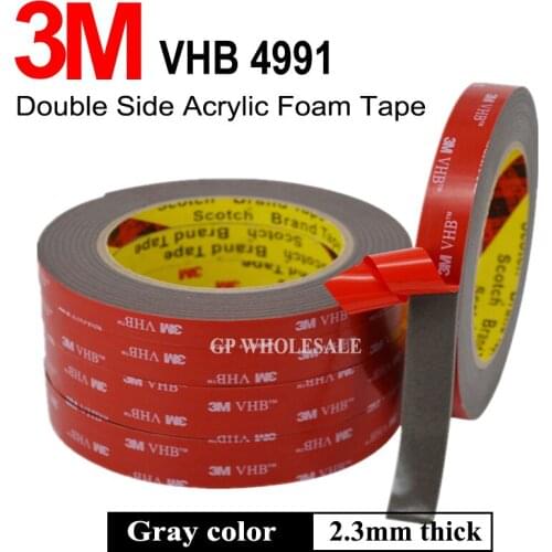 1 roll 6mm width 3M VHB #4991 Double-sided Acrylic Super Thick Foam Tape Automotive