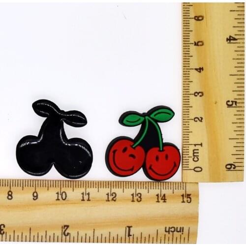 10PCS Lovely Smile Strawberry Apple Pineapple Mushroom Durian Watermelon PVC Decorations Kids Hand-making Art Crafts Jewelry