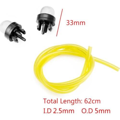 2FT Trimmer Primer Bulbs Fuel Gas Line Hose 2.5mm 5mm For chainsaws New