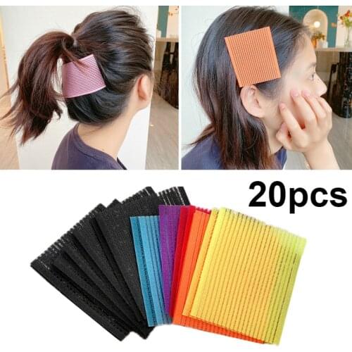 20PCS Women Girls Bangs Magic Paste Posts Hair Sticker Clip Tape Fringe Hair Bang Patch Hair Styling Accessory