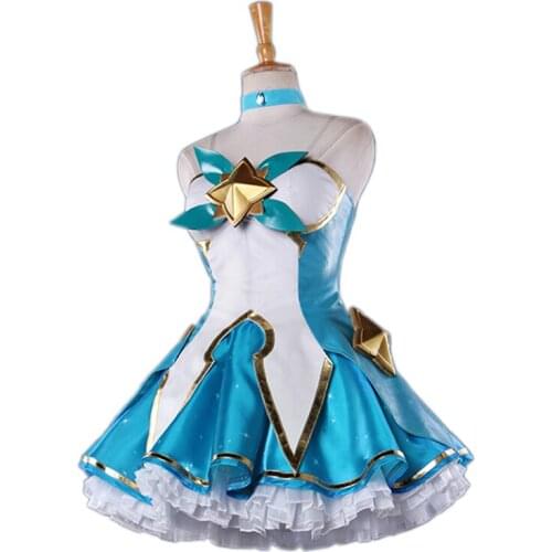 Anime Game LOL Soraka Cosplay Costume Top Skirt Headwear Sleeve Socks Daily Carnival Party Festival Uniform Brand New